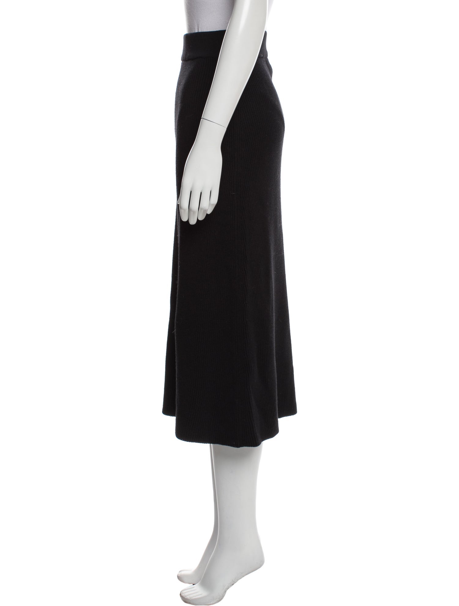 La Maille Sezane Merino Wool Midi Length Skirt