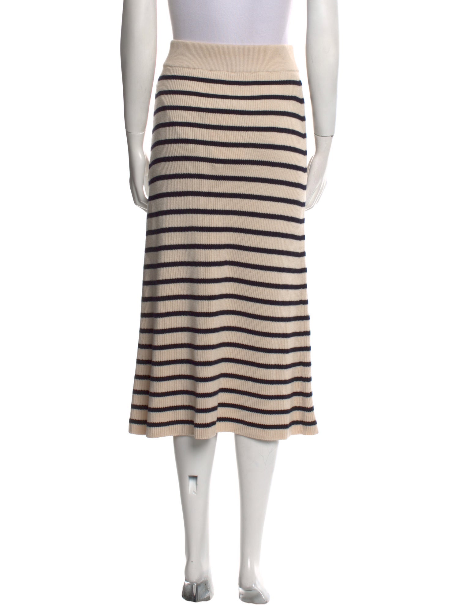 La Maille Sezane Merino Wool Midi Length Skirt