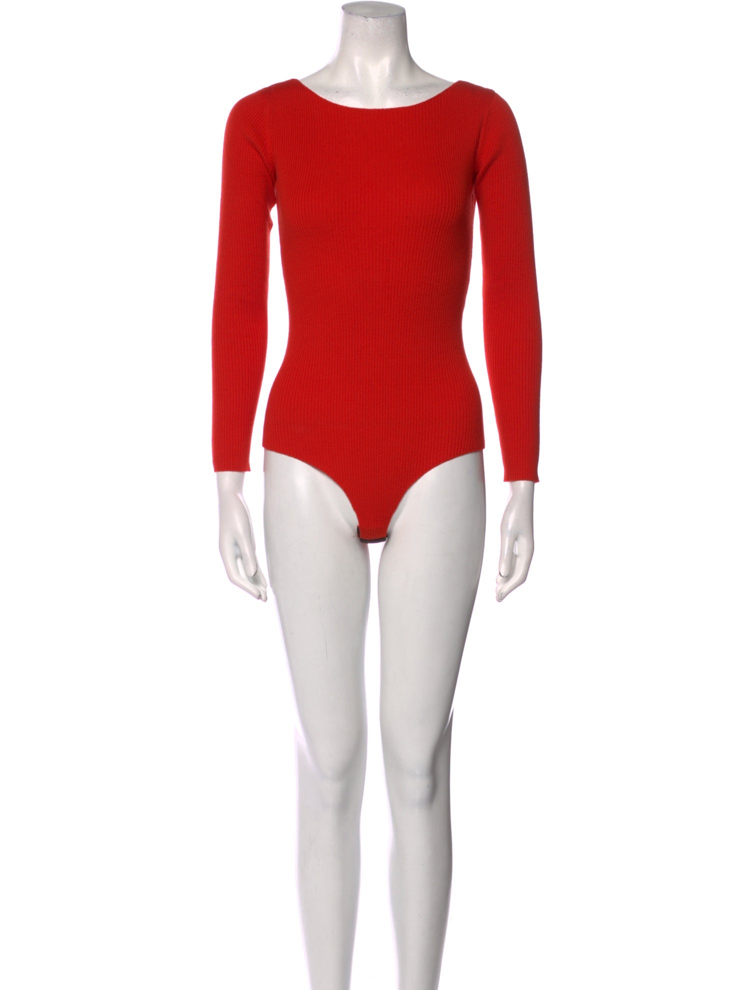 La Maille Sezane Scoop Neck Long Sleeve Bodysuit