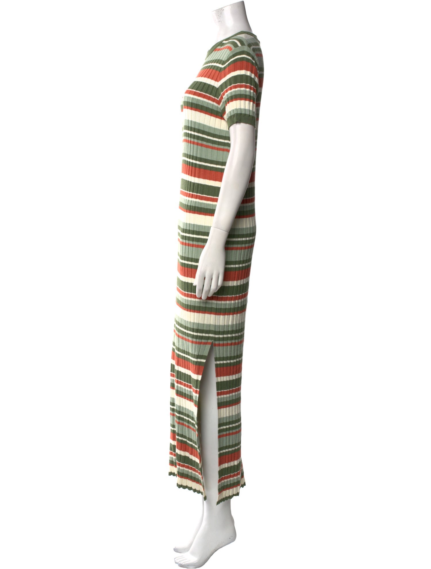 La Maille Sezane Striped Long Dress