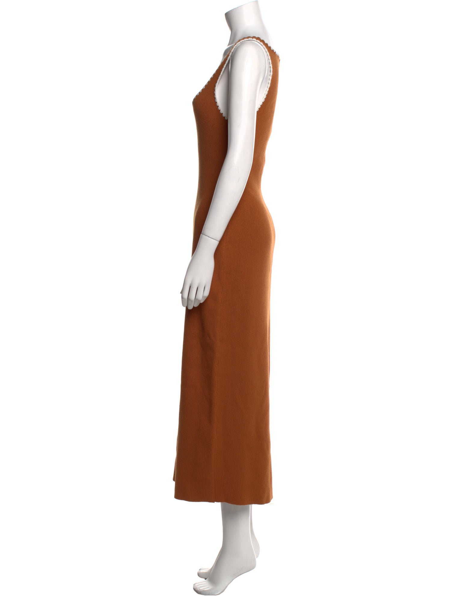 La Maille Sezane Scoop Neck Long Dress