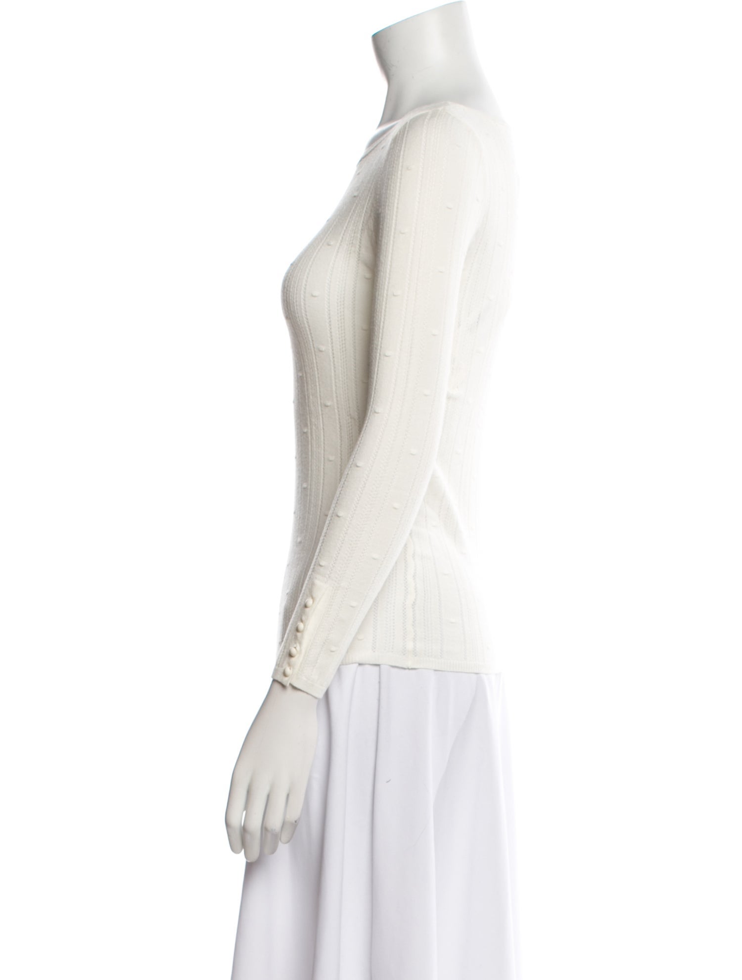 La Maille Sezane Bateau Neckline Three-Quarter Sleeve Top w/ Tags