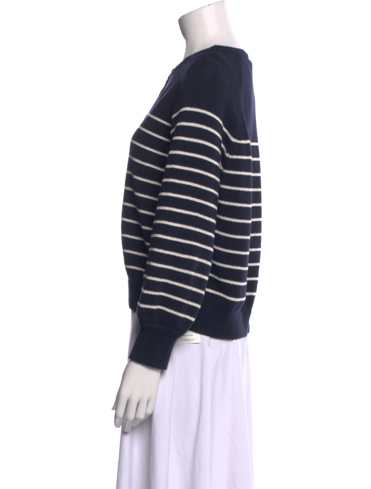 La Maille Sezane Striped Crew Neck Sweatshirt