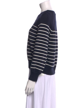 La Maille Sezane Striped Crew Neck Sweatshirt