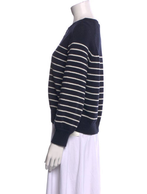 La Maille Sezane Striped Crew Neck Sweatshirt