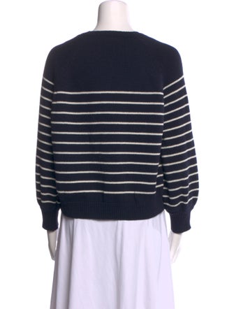 La Maille Sezane Striped Crew Neck Sweatshirt