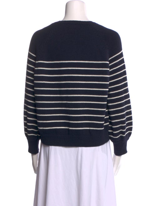 La Maille Sezane Striped Crew Neck Sweatshirt
