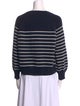 La Maille Sezane Striped Crew Neck Sweatshirt