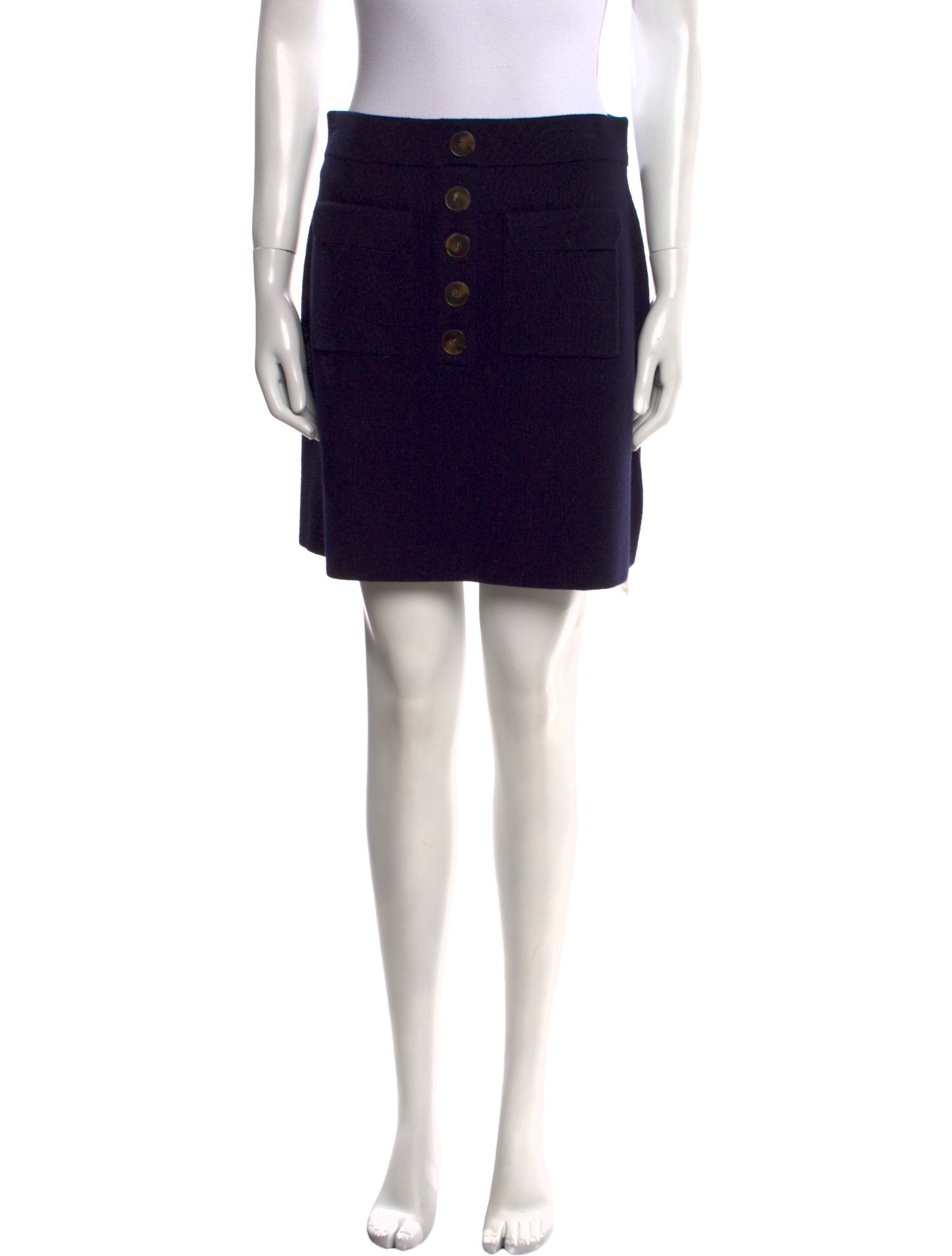 La Maille Sezane Merino Wool Mini Skirt