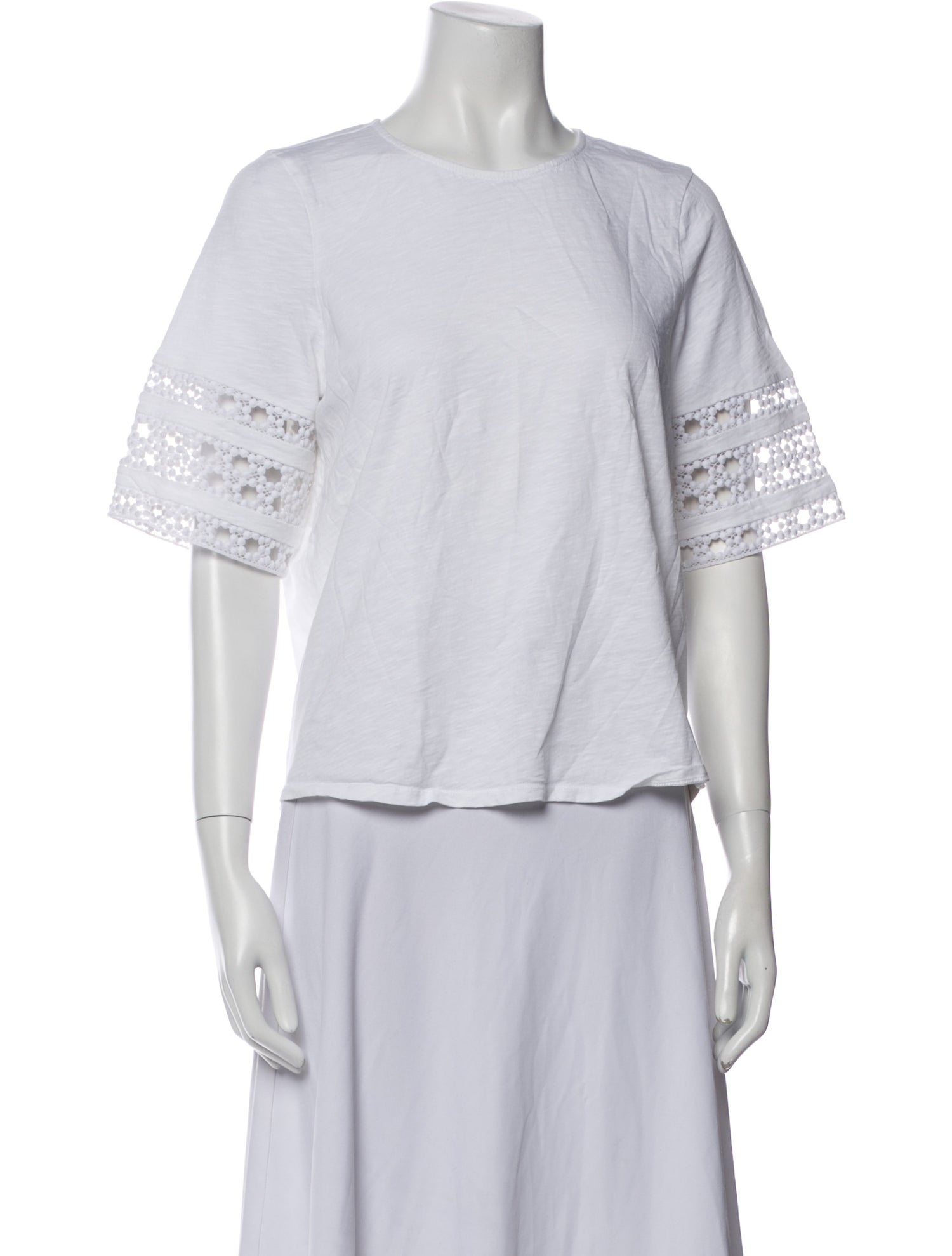 La Maille Sezane Crew Neck Short Sleeve T-Shirt