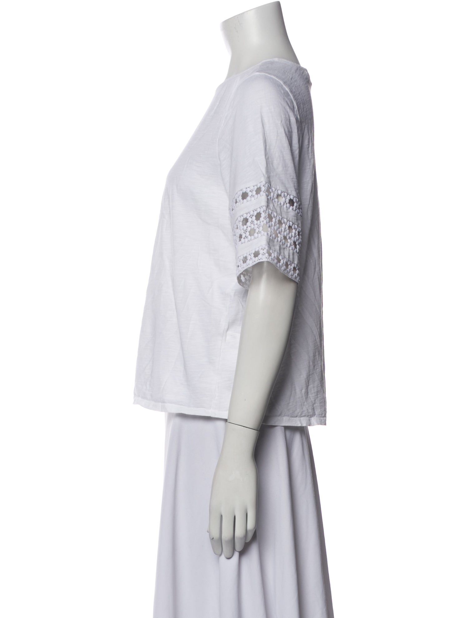 La Maille Sezane Crew Neck Short Sleeve T-Shirt