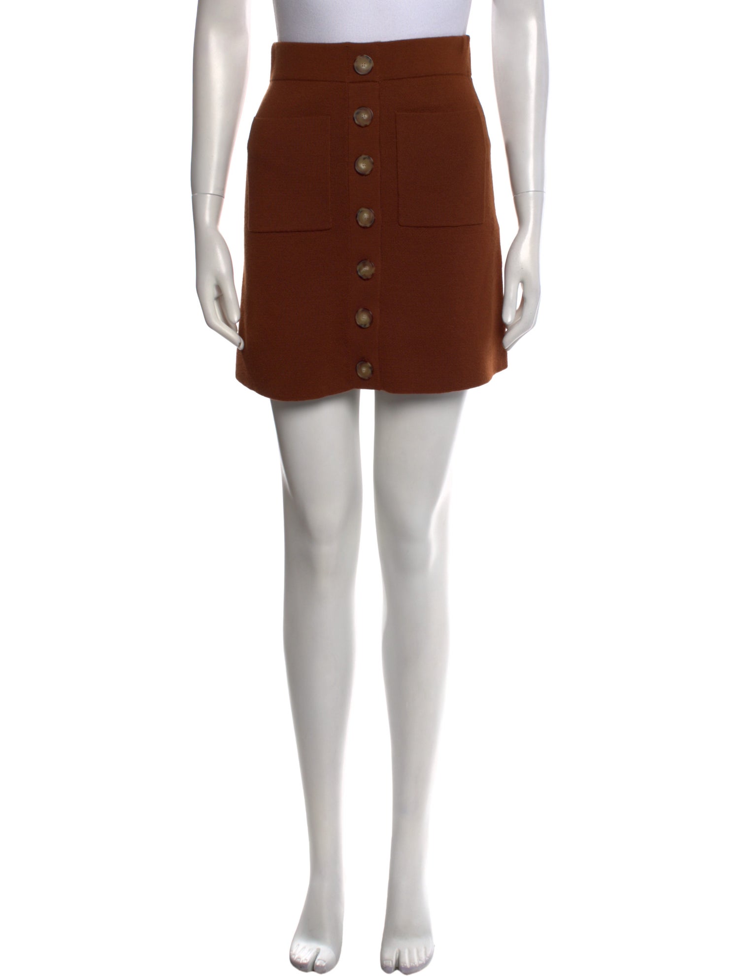 La Maille Sezane Merino Wool Mini Skirt