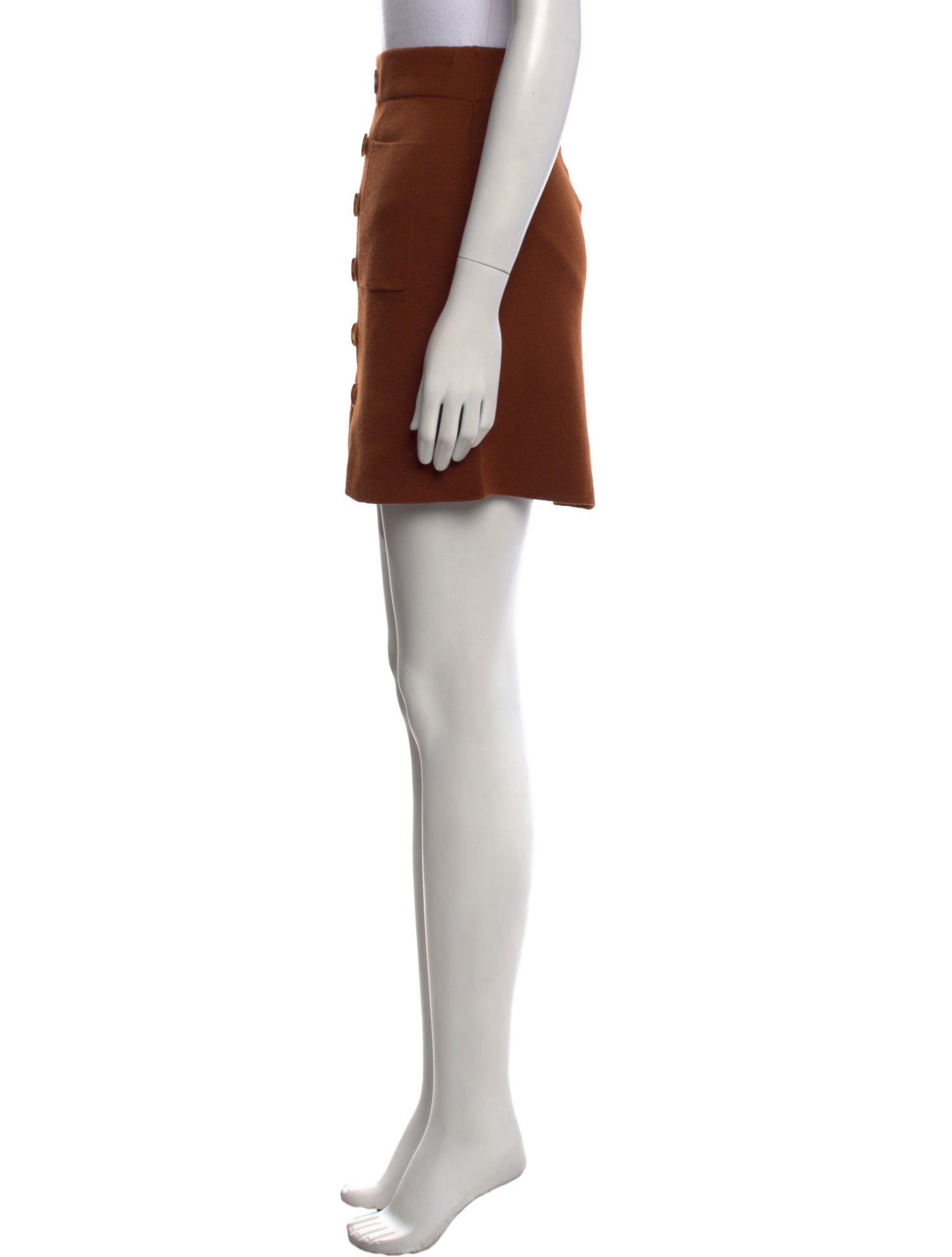 La Maille Sezane Merino Wool Mini Skirt