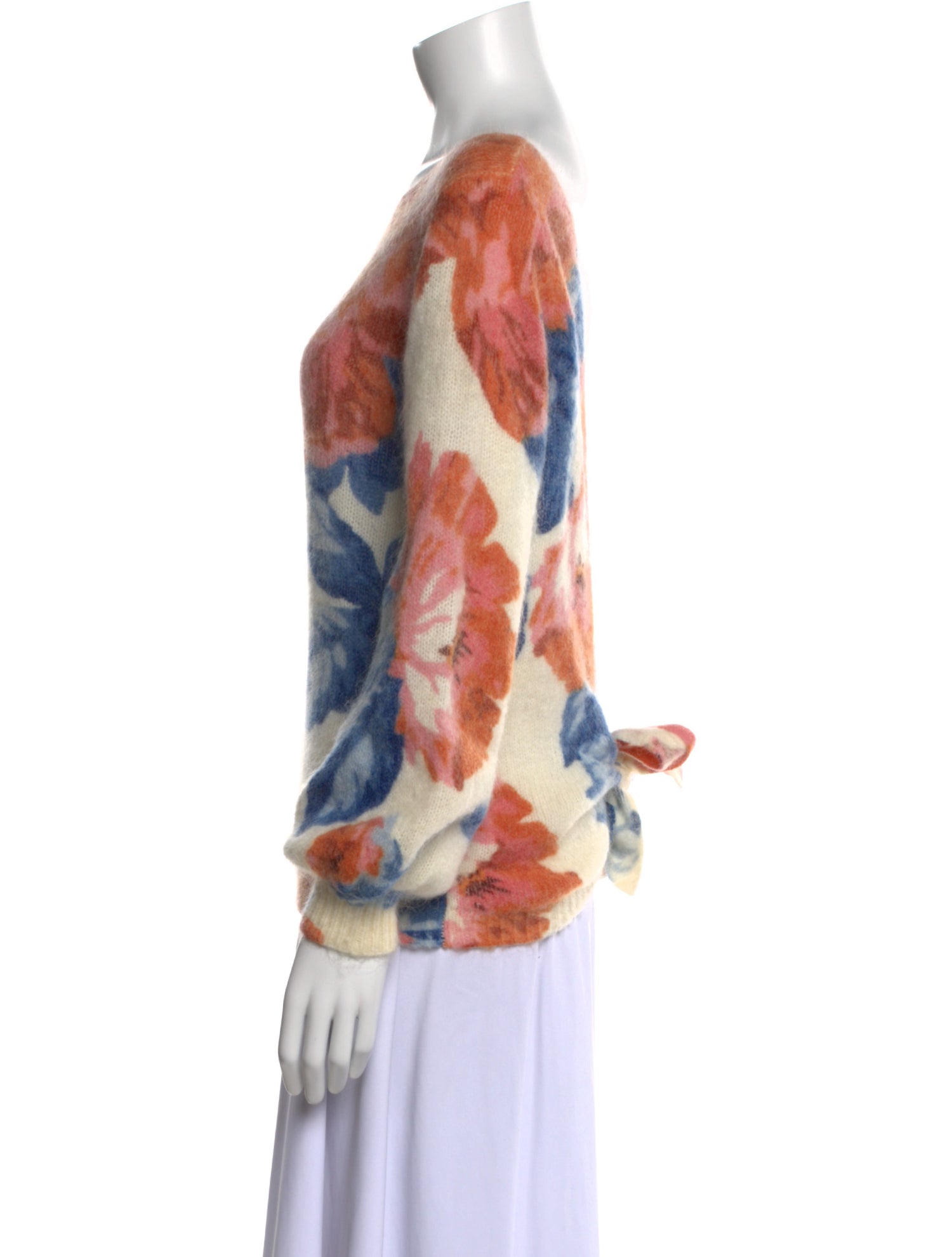 La Maille Sezane Floral Print Scoop Neck Sweater w/ Tags