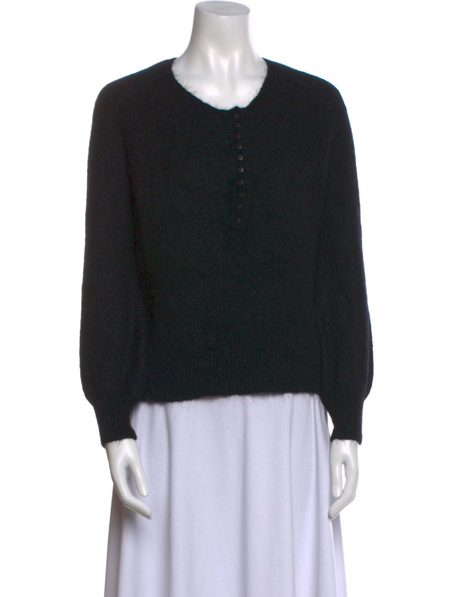 La Maille Sezane Mohair Scoop Neck Sweater