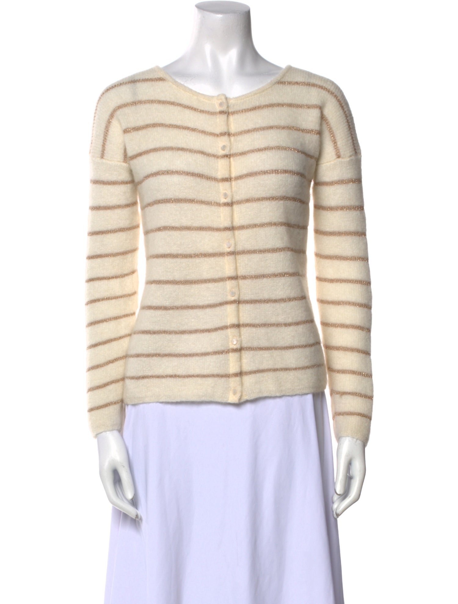La Maille Sezane Striped Scoop Neck Sweater