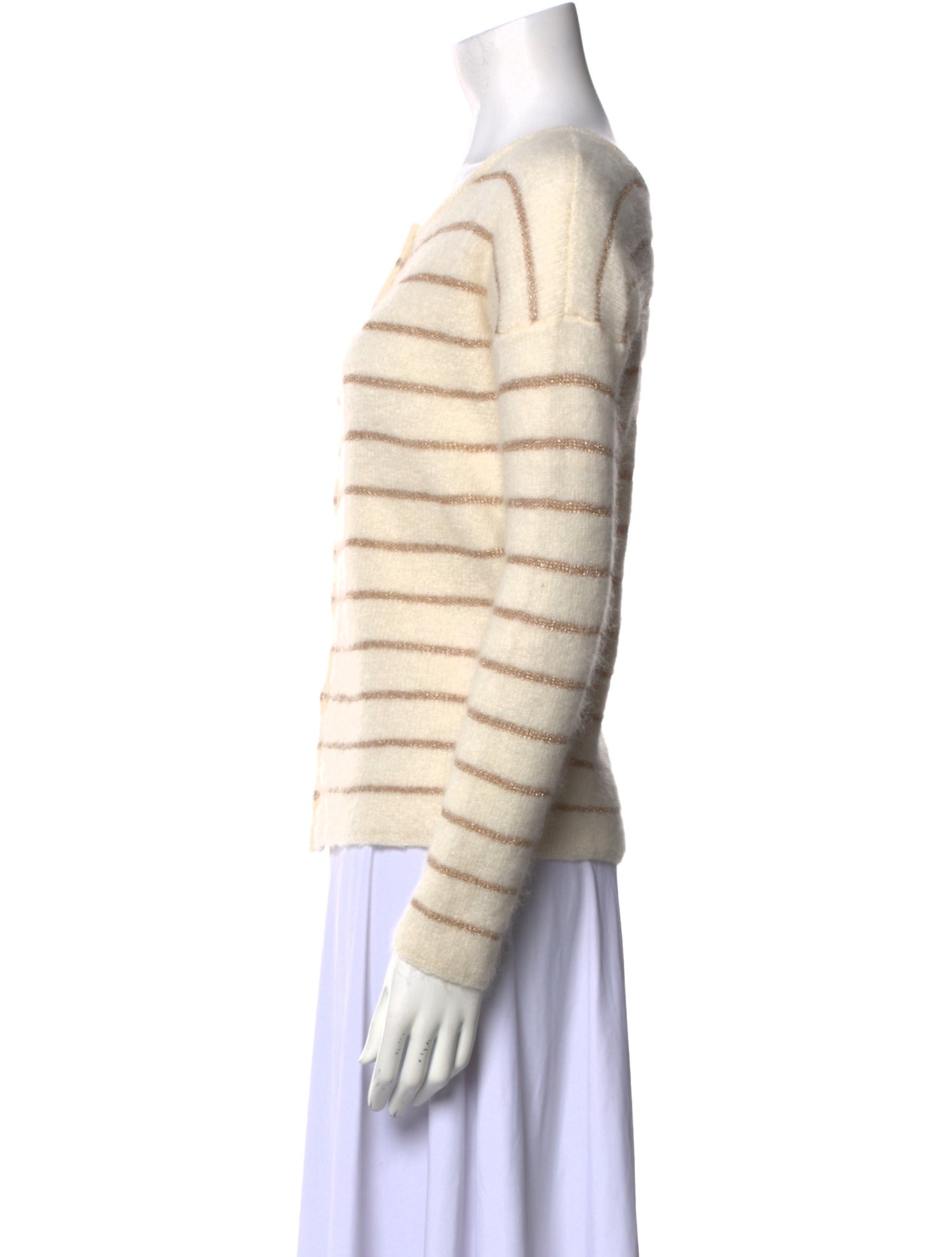 La Maille Sezane Striped Scoop Neck Sweater