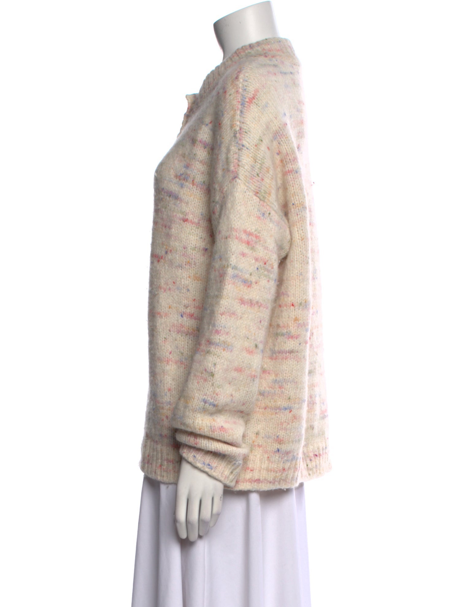 La Maille Sezane Printed Crew Neck Sweater