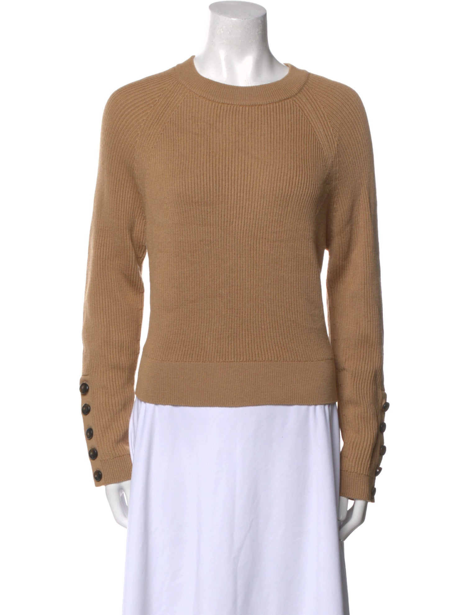 La Maille Sezane Crew Neck Long Sleeve Top