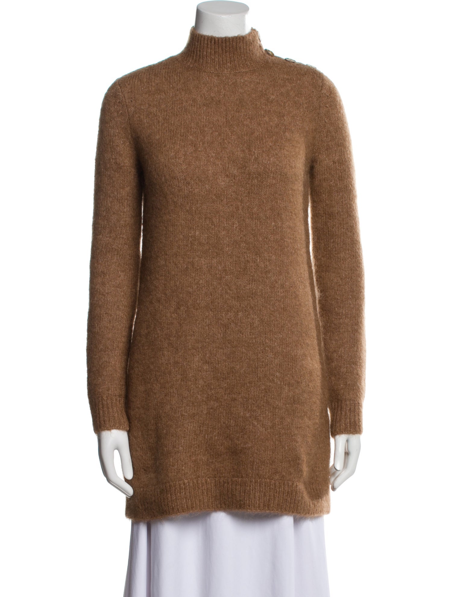 La Maille Sezane Turtleneck Mini Dress