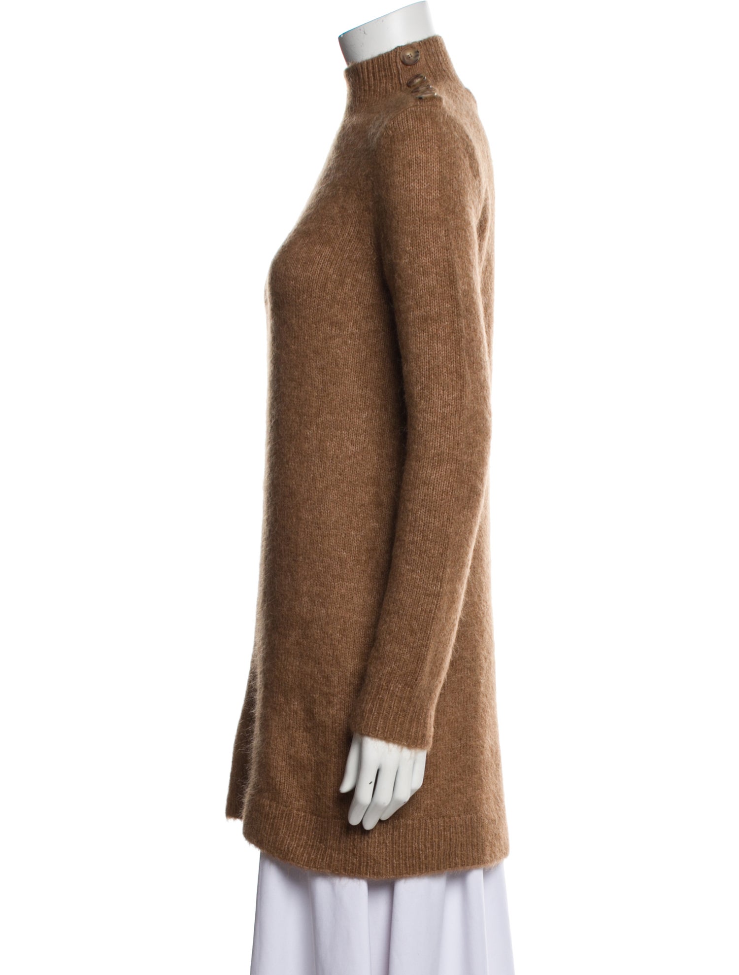 La Maille Sezane Turtleneck Mini Dress