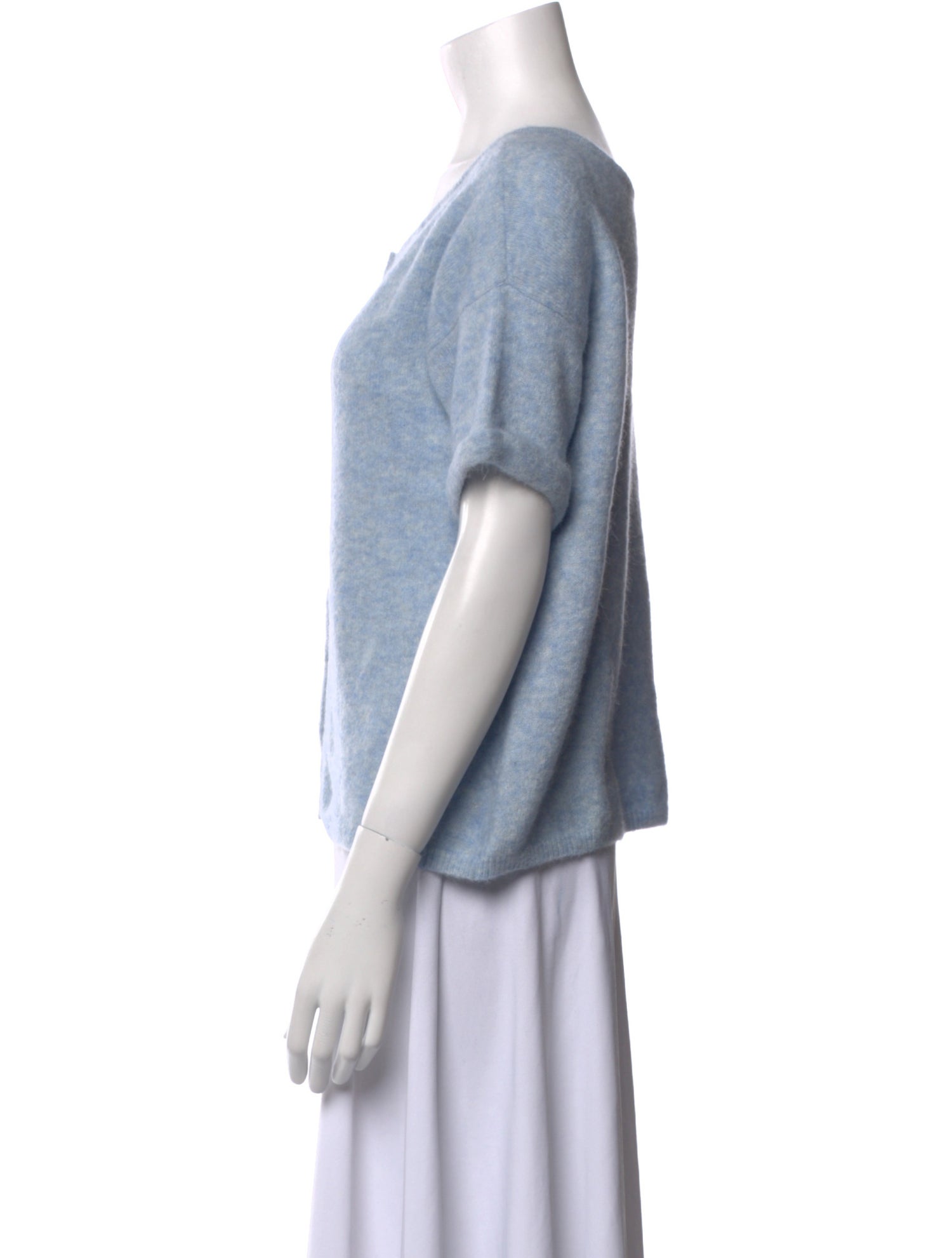 La Maille Sezane Scoop Neck Short Sleeve T-Shirt