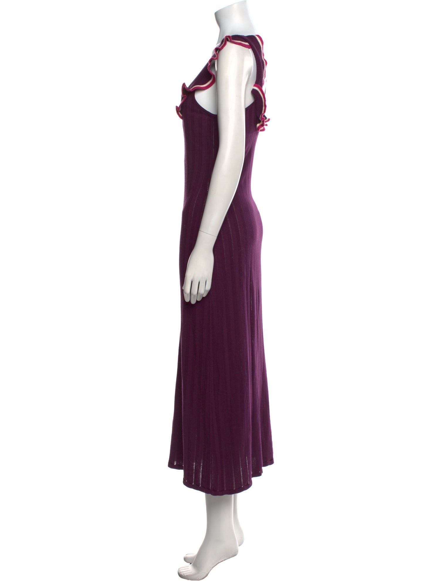 La Maille Sezane V-Neck Long Dress