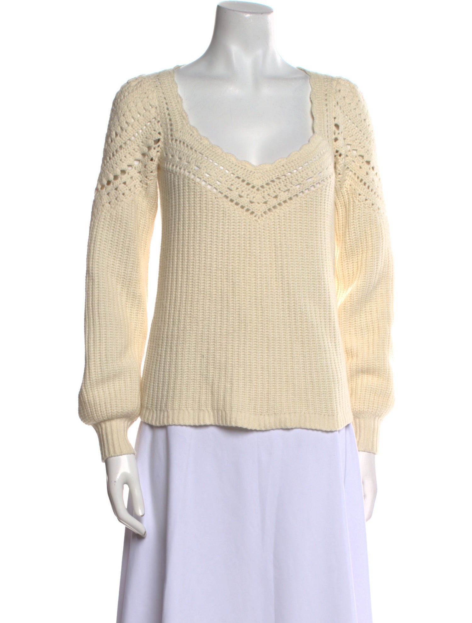 La Maille Sezane Square Neckline Sweater