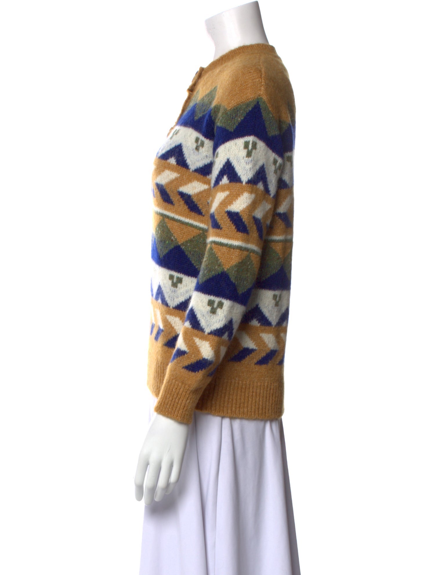 La Maille Sezane Alpaca Printed Sweater