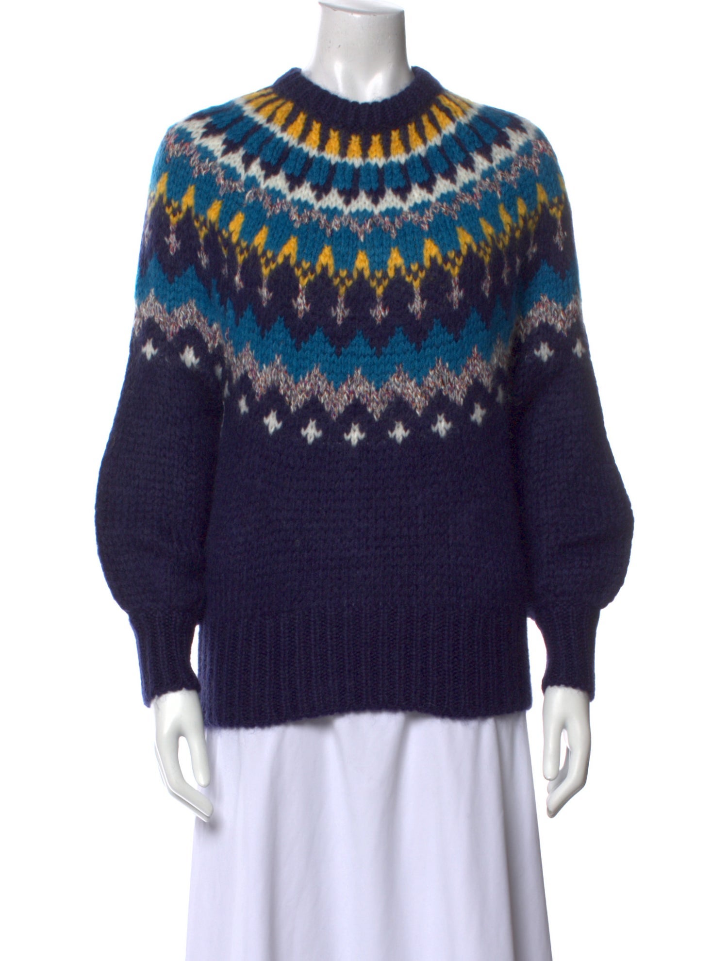 La Maille Sezane Wool Printed Sweater