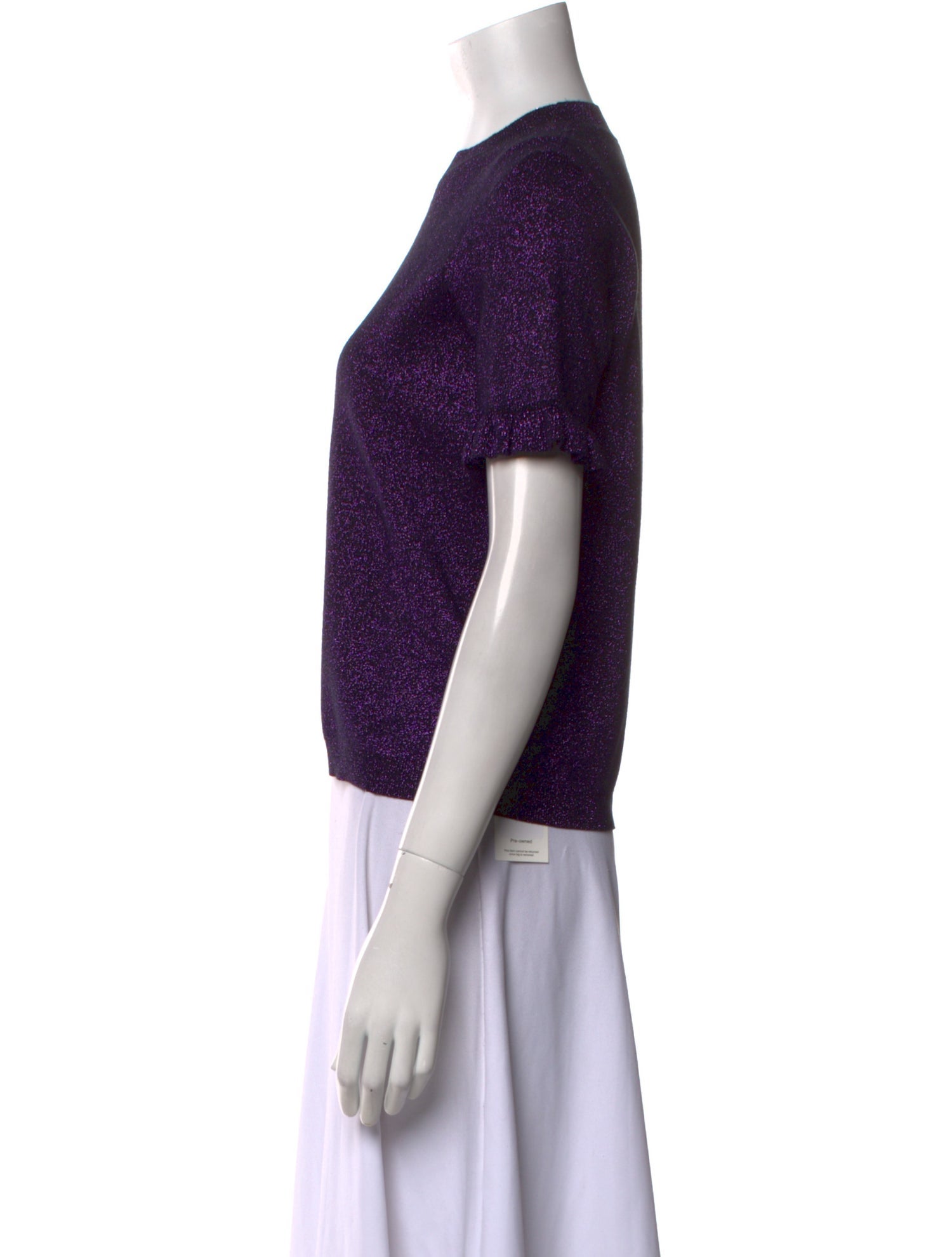 La Maille Sezane Crew Neck Short Sleeve Top