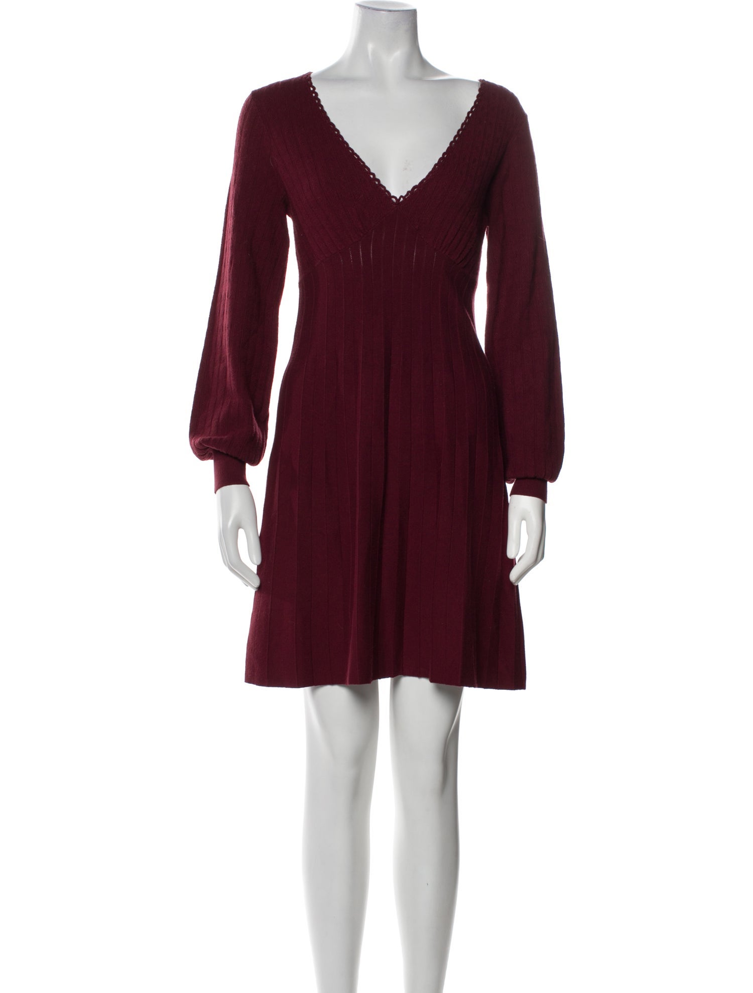 La Maille Sezane V-Neck Mini Dress