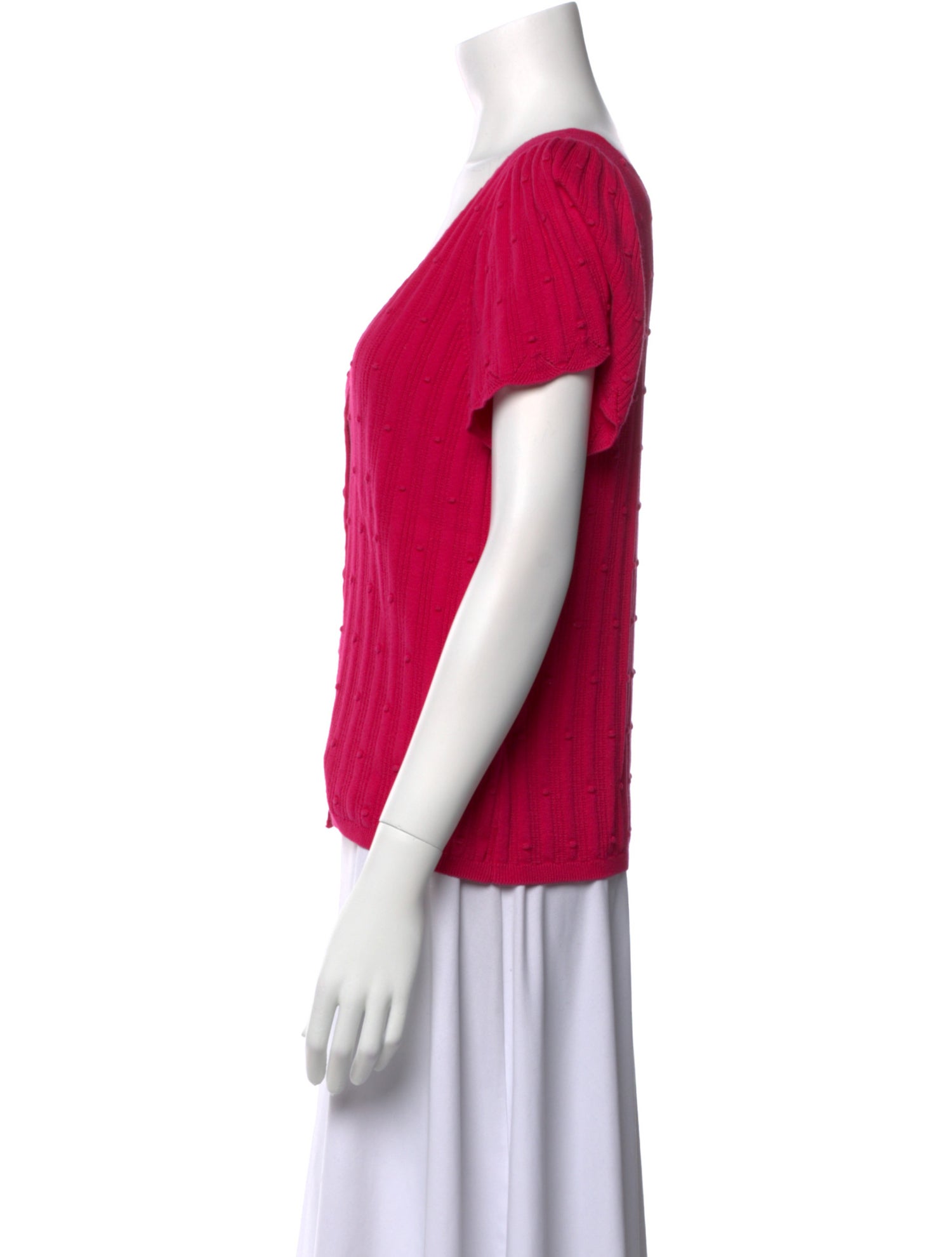 La Maille Sezane V-Neck Short Sleeve T-Shirt