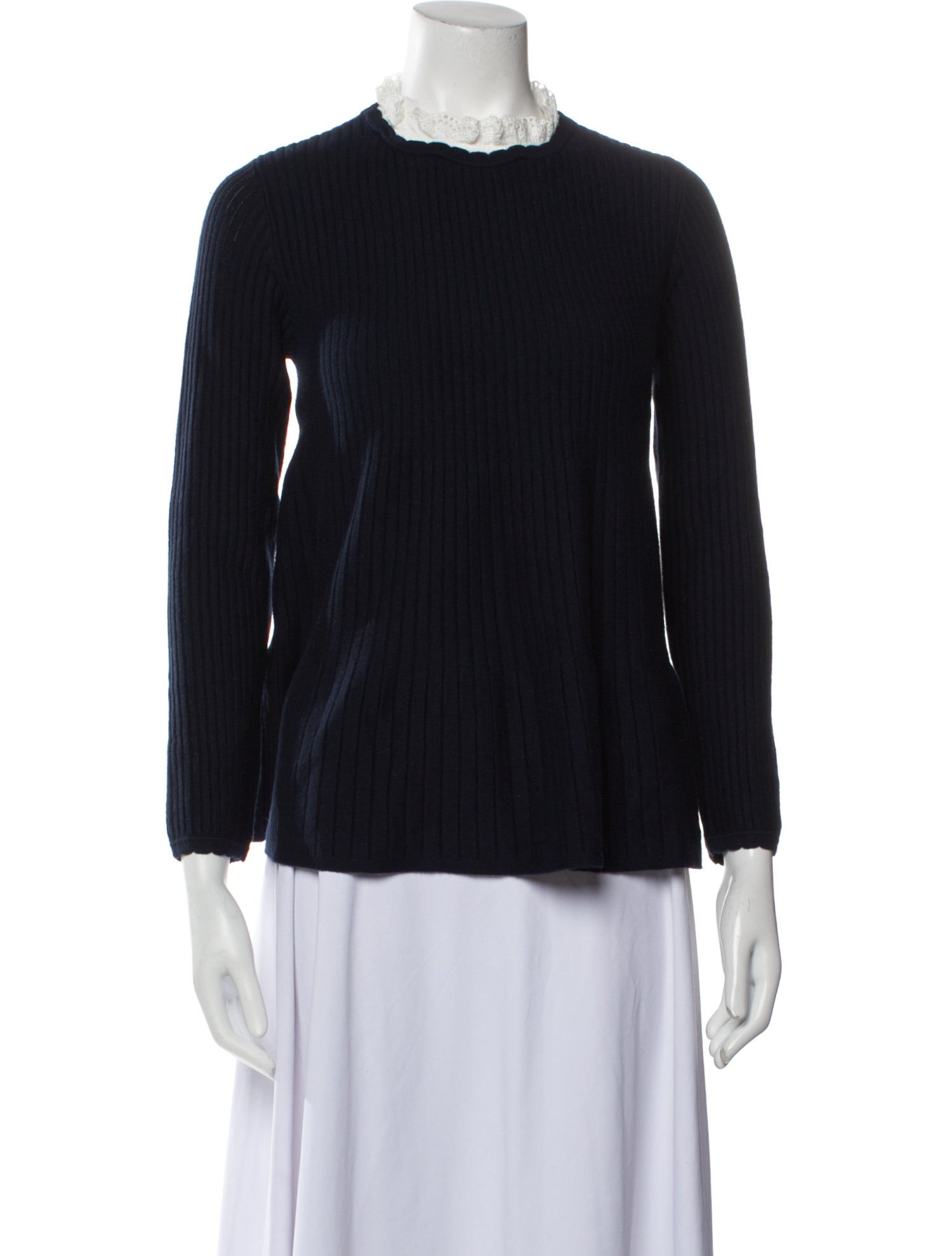 La Maille Sezane Merino Wool Crew Neck Sweater