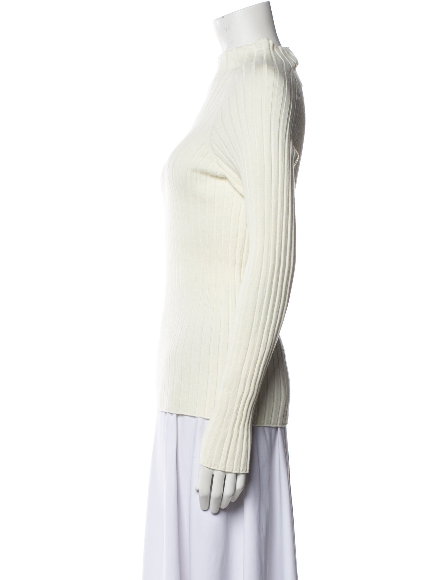 La Maille Sezane Merino Wool Mock Neck Sweater