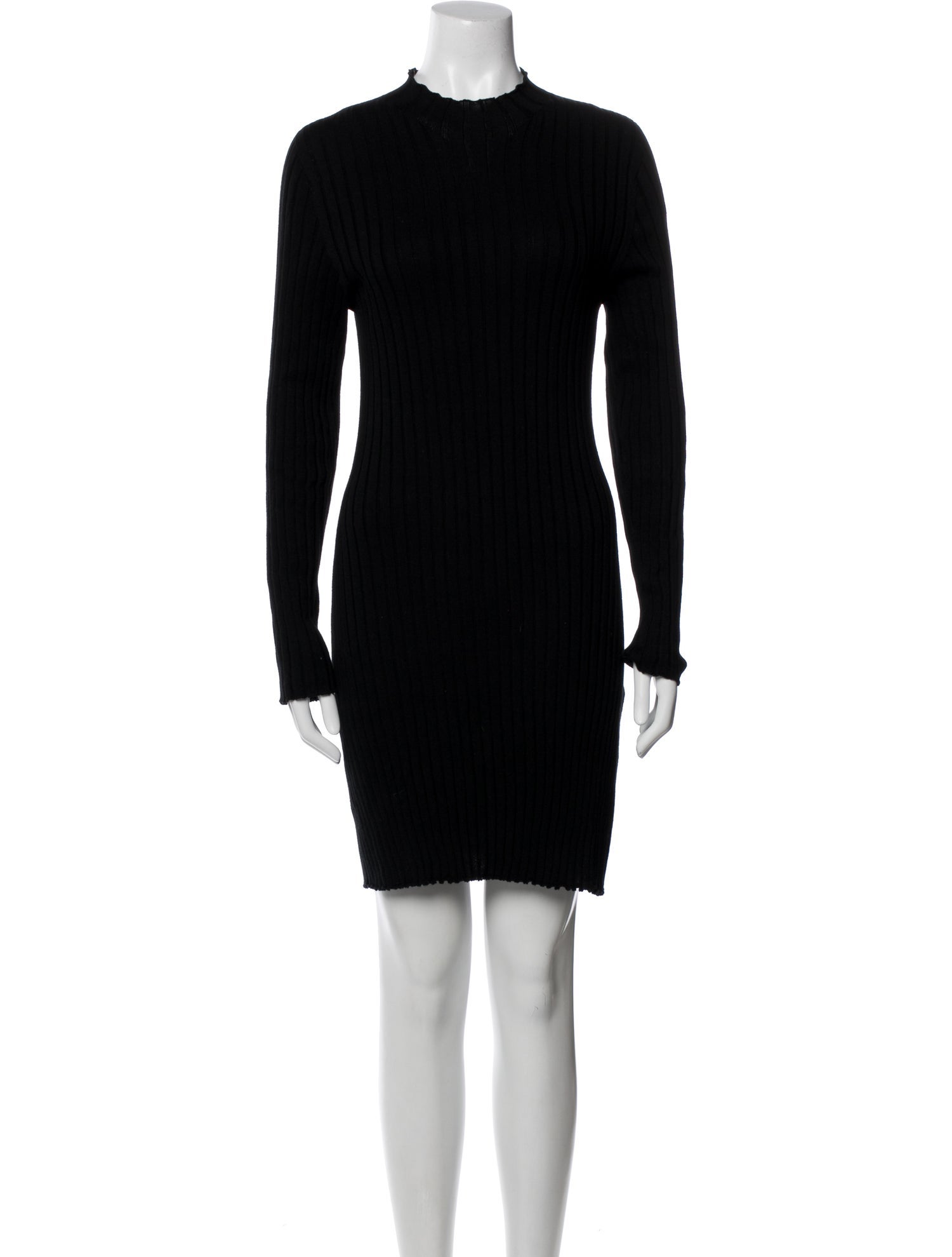 La Maille Sezane Mock Neck Mini Dress