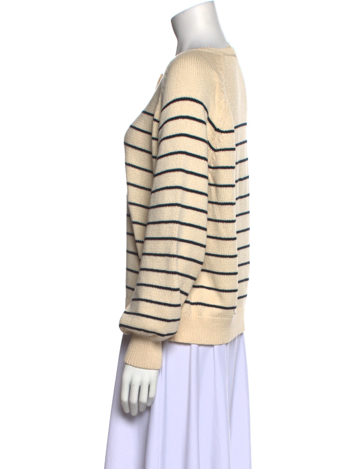 La Maille Sezane Striped Scoop Neck Sweater
