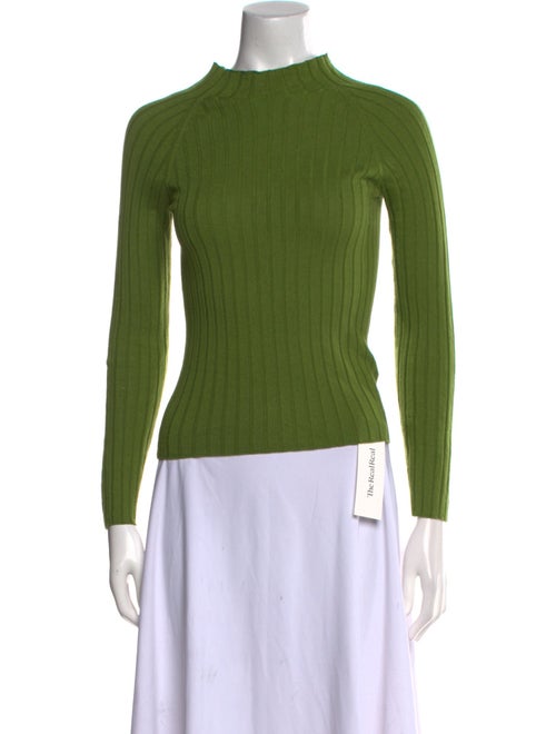 La Maille Sezane Mock Neck Long Sleeve Top