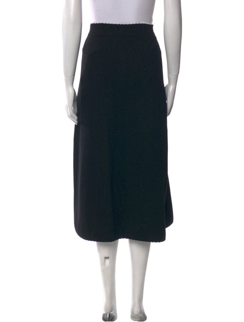 La Maille Sezane Scalloped Accent Midi Length Skirt