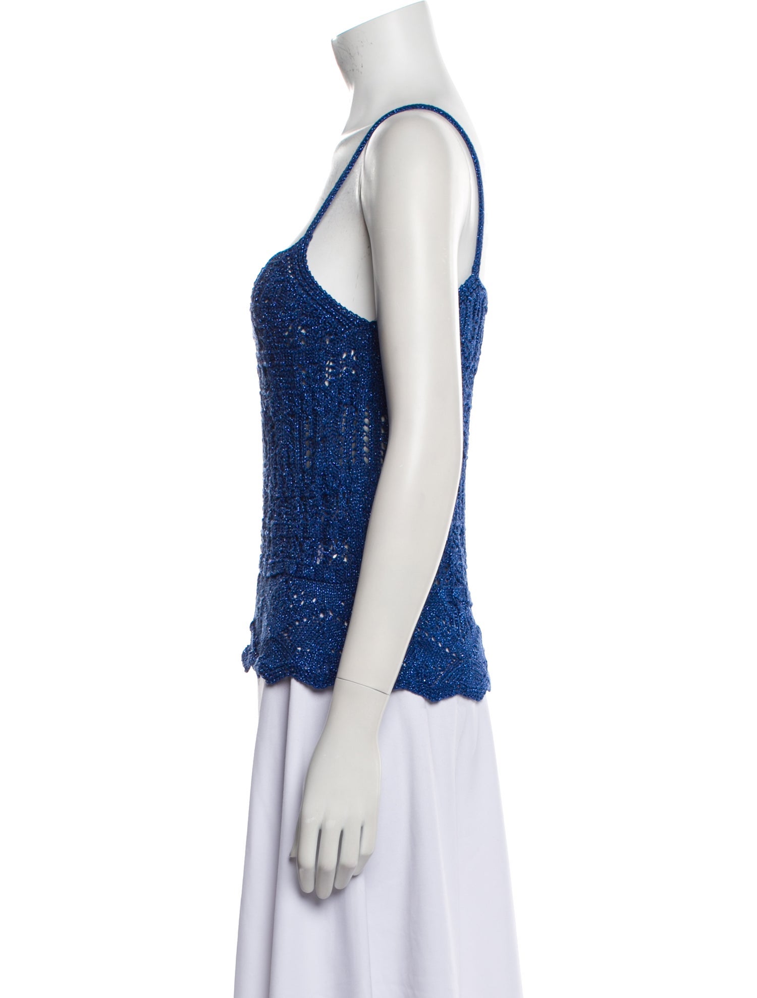 La Maille Sezane Square Neckline Sleeveless Top