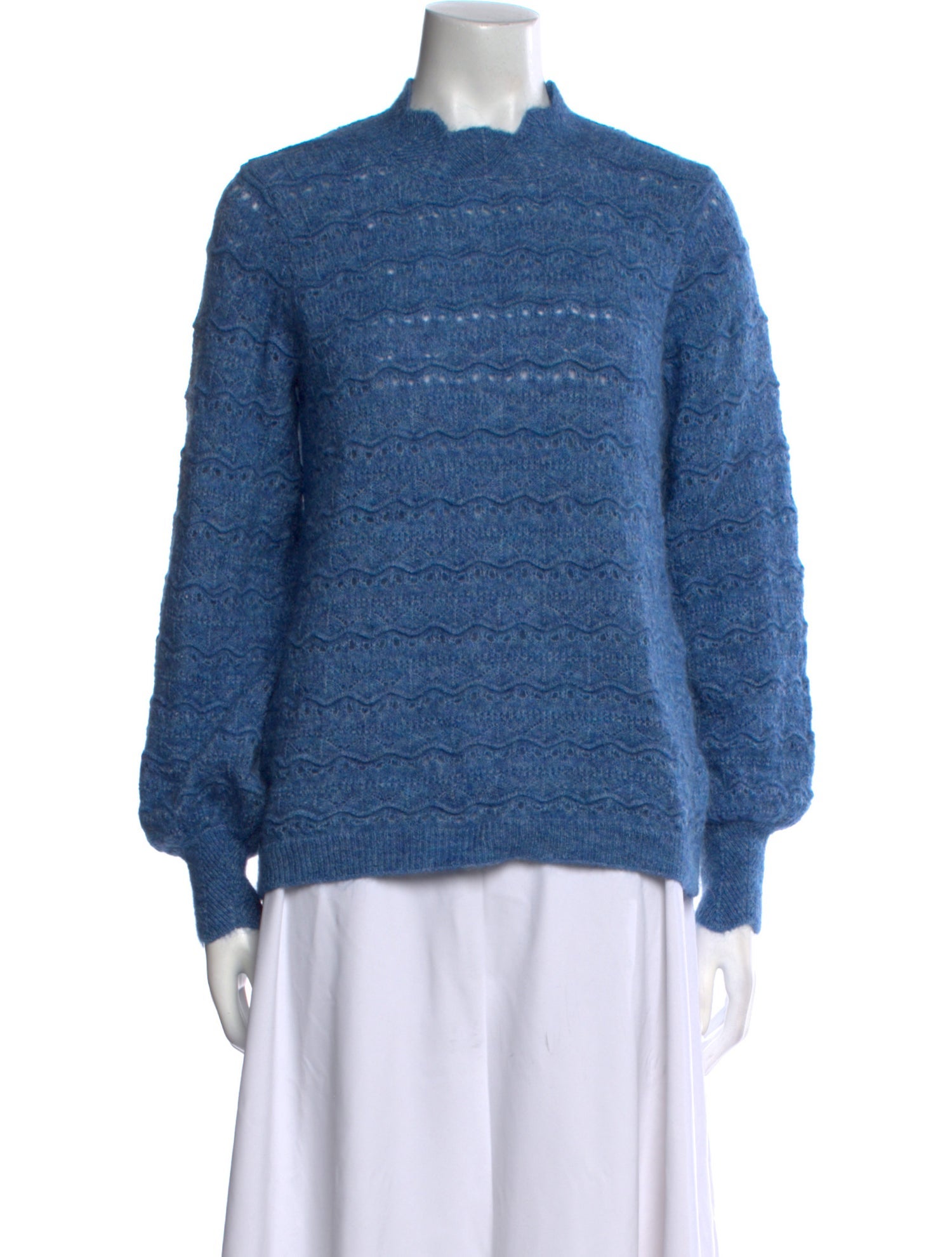 La Maille Sezane Mock Neck Sweater