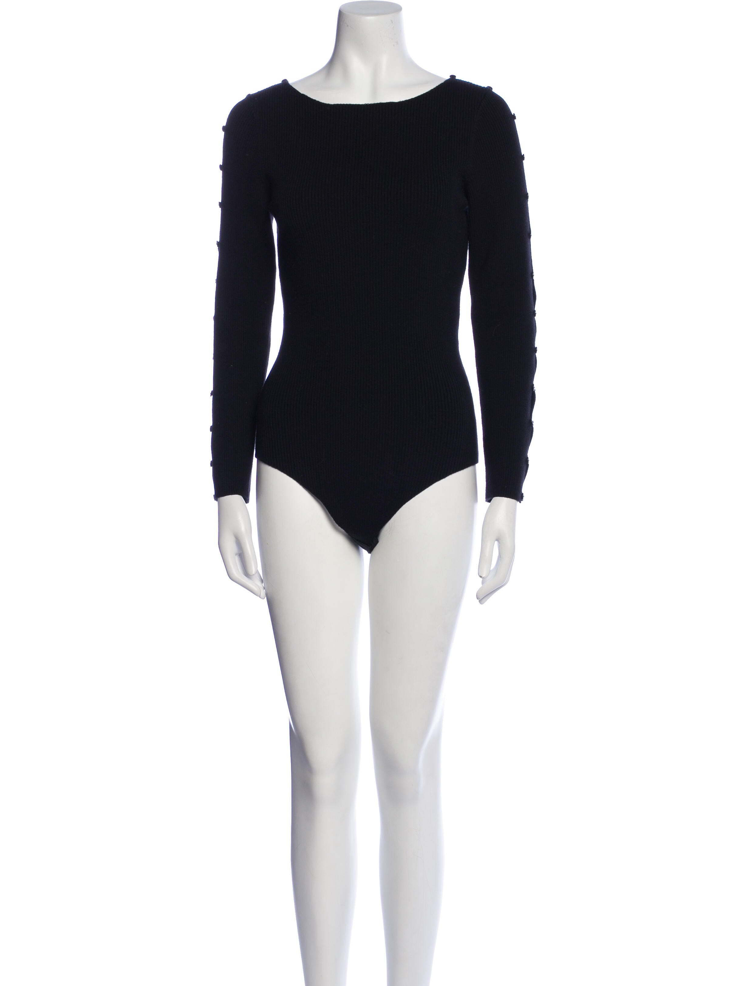 La Maille Sezane Bateau Neckline Long Sleeve Bodysuit