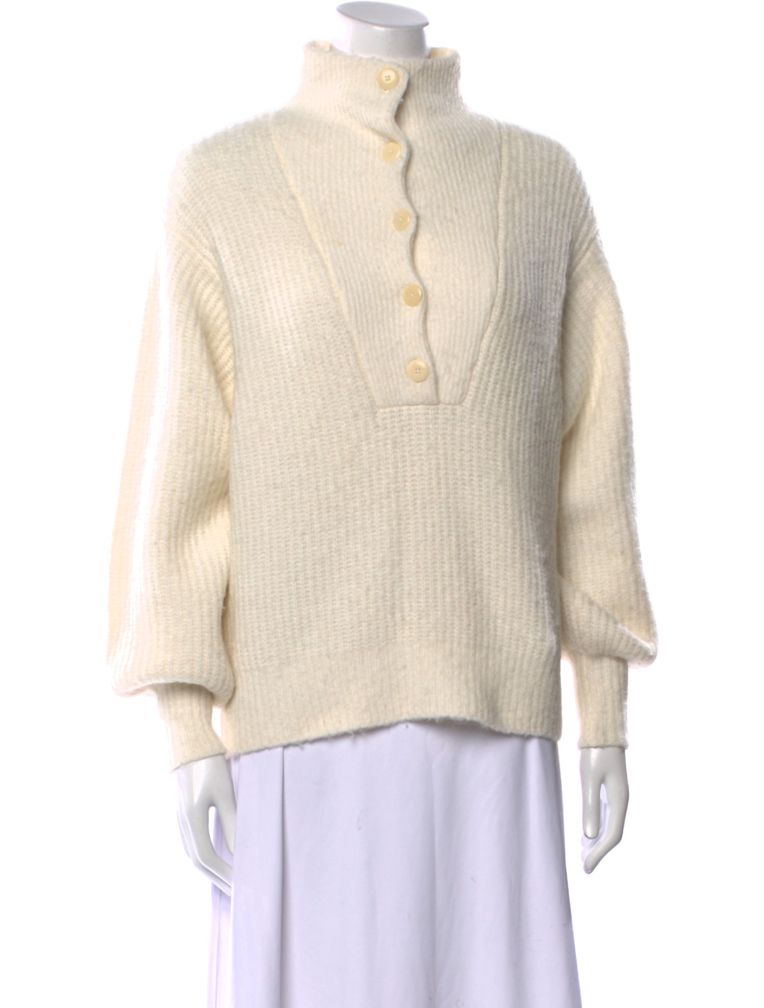 La Maille Sezane Mock Neck Sweater