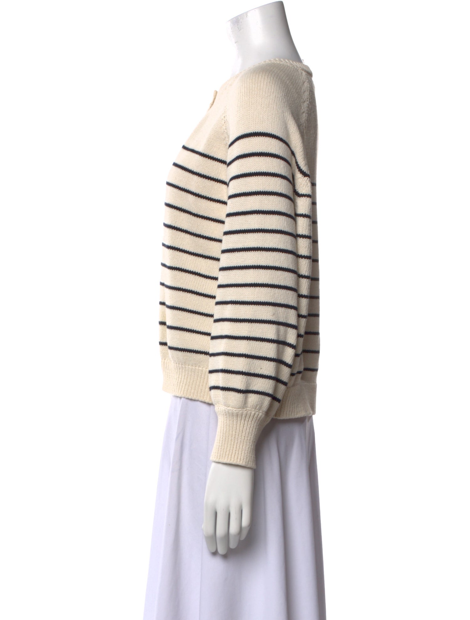 La Maille Sezane Striped Scoop Neck Sweater
