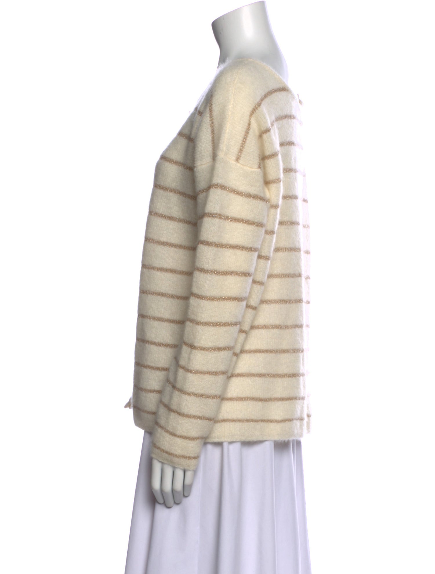 La Maille Sezane Mohair Striped Sweater