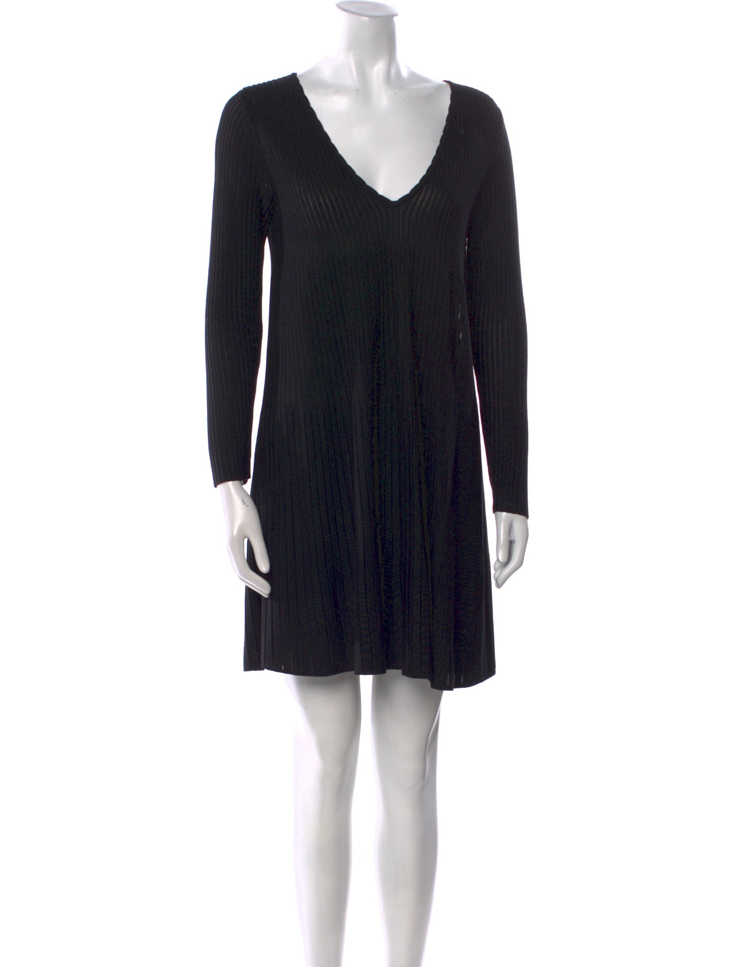 La Maille Sezane V-Neck Mini Dress