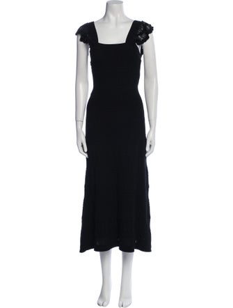 La Maille Sezane Square Neckline Long Dress