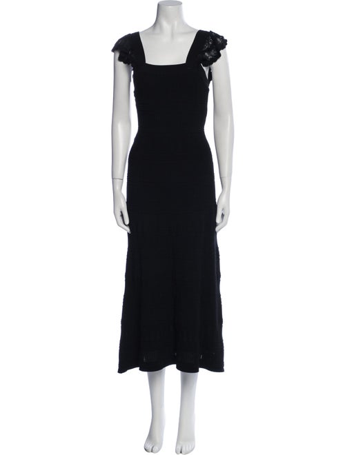La Maille Sezane Square Neckline Long Dress