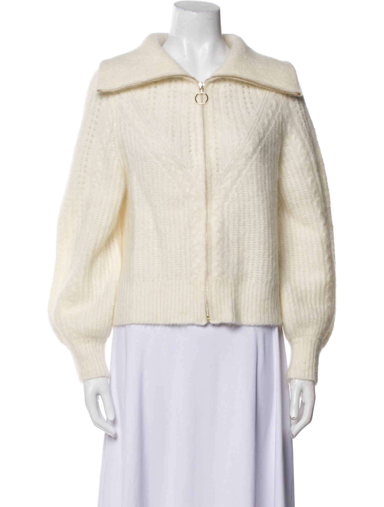 La Maille Sezane Mohair Faux Fur Jacket