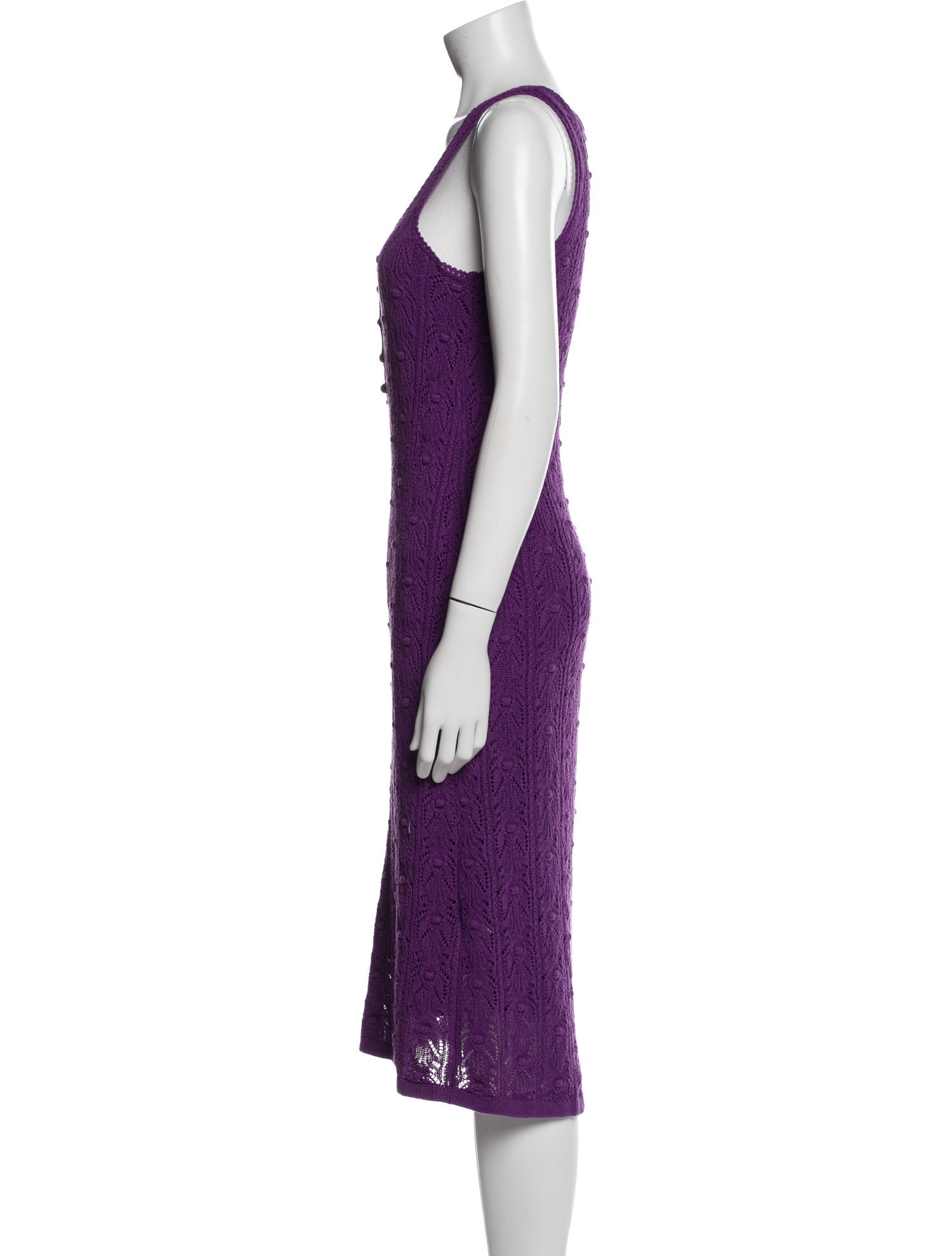 La Maille Sezane Scoop Neck Midi Length Dress